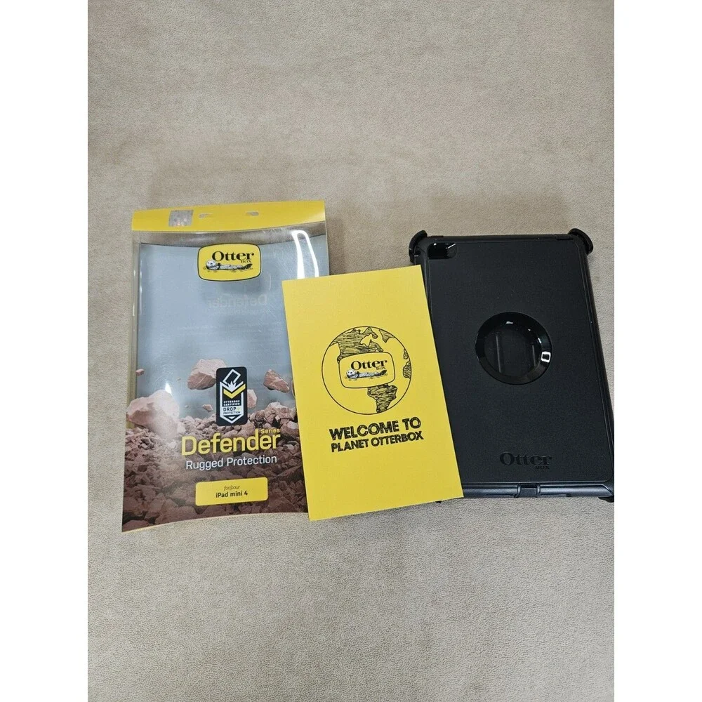 Lot of 3 OTTERBOX Defender Case for iPad Mini 4 - Black Rugged Protection New